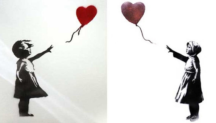 #行动# 为叙利亚祈福 Banksy的红气球女孩动画