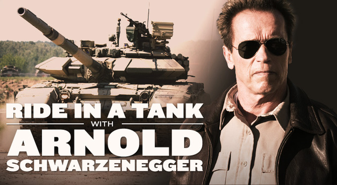 Ride in a Tank and Work Out with Arnold